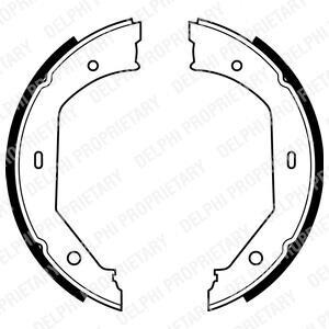 Комплект тормозных колодок, стояночная тормозная система Delphi LS1857