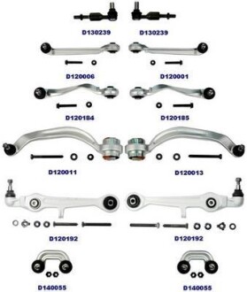 К-т важелів з накінечн. (конус 16-21mm) VW Passat B5 Denckermann D200003 (фото 1)