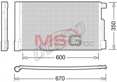 Радіатор кондиціонера DENSO DCN01004 (фото 1)