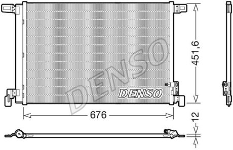 Радіатор кондиціонера DENSO DCN02008