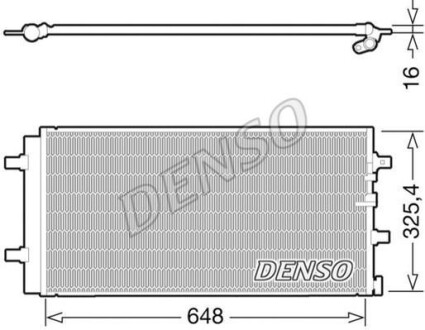 Конденсатор, кондиціонер DENSO DCN02021 (фото 1)