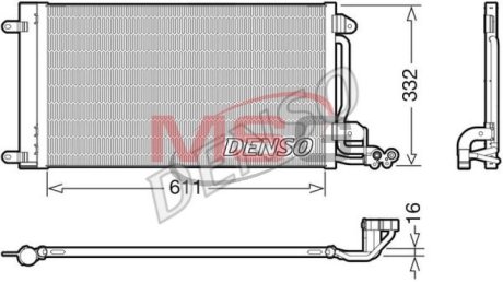 Радіатор кондиціонера DENSO DCN02034