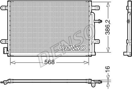 Радіатор кондиціонера DENSO DCN02038