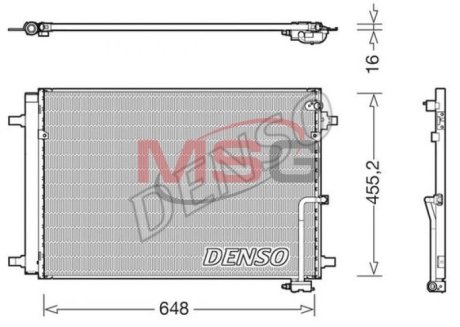 Радіатор кондиціонера DENSO DCN02042 (фото 1)