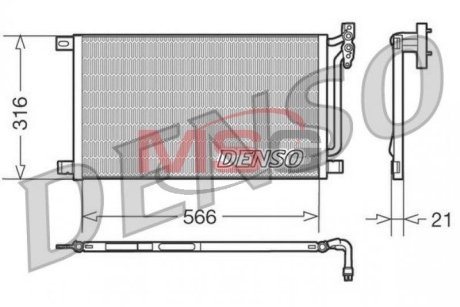 Конденсатор, кондиционер DENSO DCN05003