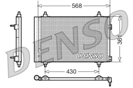 Радиатор кондиционера (Конденсатор) DENSO DCN07008