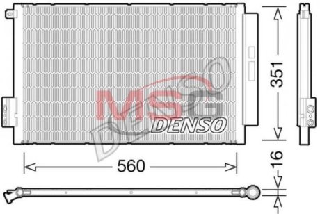 Радіатор кондиціонера DENSO DCN09043