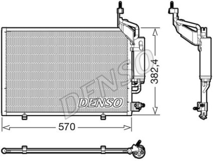 Конденсатор кондицiонера FORD Fiesta VI 1.0 2008 - DENSO DCN10050