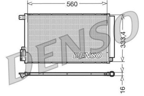 Конденсатор, кондиционер DENSO DCN13109 (фото 1)