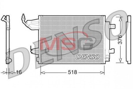 Радіатор кондиціонера DENSO DCN16001