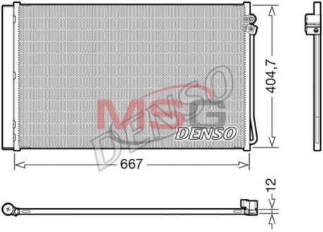 Конденсатор кондицiонера MERCEDES Vito "14>> DENSO DCN17062 (фото 1)