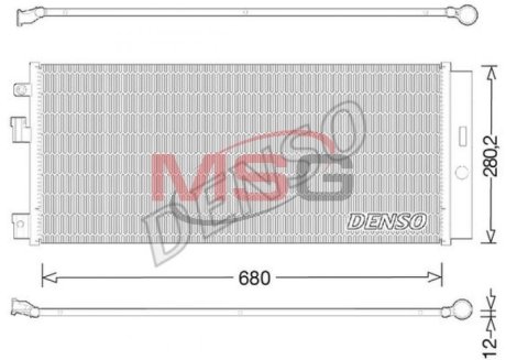 Радіатор кондиціонера DENSO DCN20023