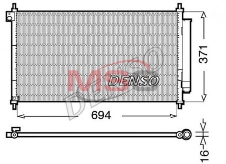 Конденсатор, кондиционер DENSO DCN40012 (фото 1)