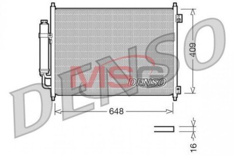 Радіатор кондиціонера DENSO DCN46001