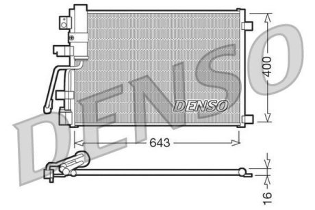 Радіатор кондиціонера DENSO DCN46003