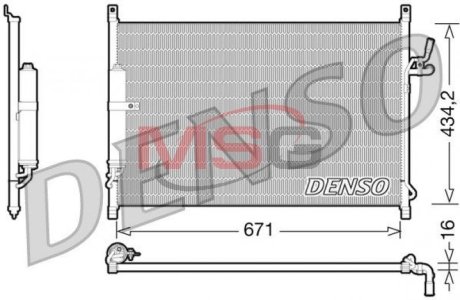 Конденсатор, кондиционер DENSO DCN46015