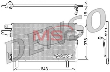 Радіатор кондиціонера DENSO DCN46016