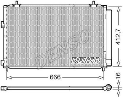 Конденсер кондиціонера (з осушувачем) DENSO DCN50059 (фото 1)