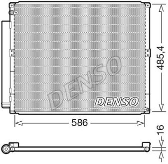 Конденсатор кондицiонера TOYOTA Land Cruiser / Prado 3.0D 2002 - 2010 DENSO DCN50113