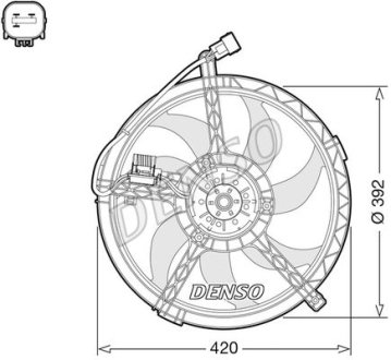 Fan, radiator DENSO DER05009