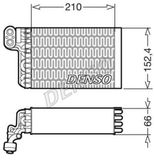 Випаровувач кондиціонера DENSO DEV09015