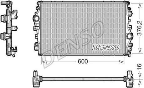 Радіатор двигуна, головний DENSO DRM01009