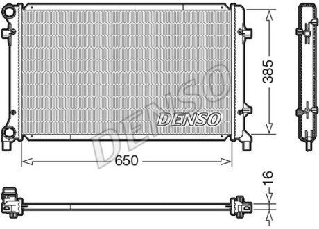 Радиатор, охлаждение двигателя DENSO DRM02014 (фото 1)