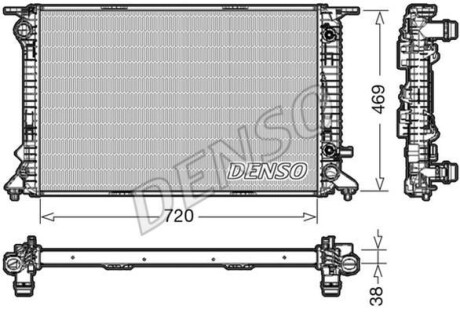 Радиатор, охлаждение двигателя DENSO DRM02023