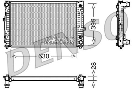 Радиатор, охлаждение двигателя DENSO DRM02031