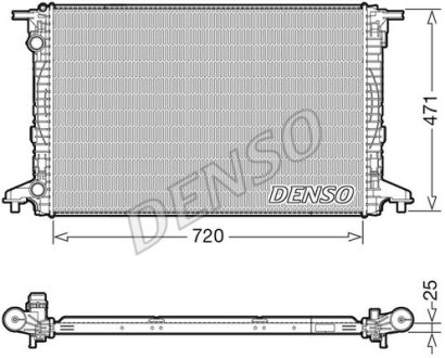 Radiator, engine cooling DENSO DRM02043