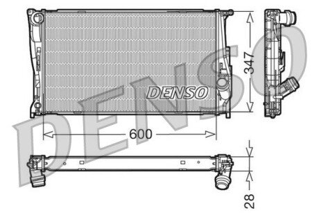 Радіатор, охолодження двигуна DENSO DRM05111