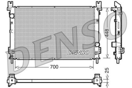 Радиатор, охлаждение двигателя DENSO DRM06001