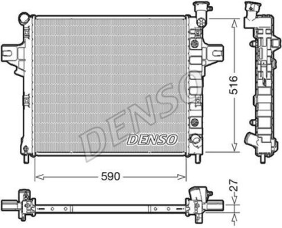 Радиатор, охлаждение двигателя DENSO DRM06031