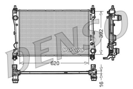 Радиатор, охлаждение двигателя DENSO DRM09113