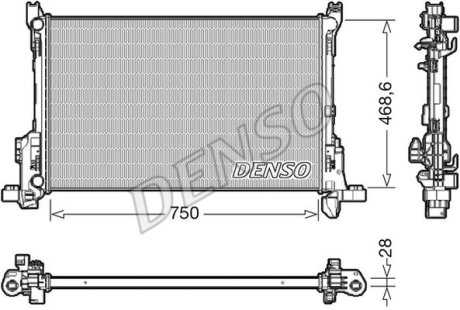 Радіатор охолоджування DENSO DRM09175