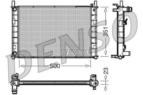 Радіатор, охолодження двигуна DENSO DRM10046 (фото 1)