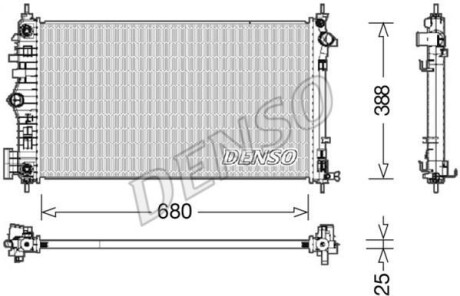 Радиатор, охлаждение двигателя DENSO DRM15007