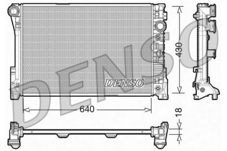 Радіатор, охолодження двигуна DENSO DRM17005 (фото 1)