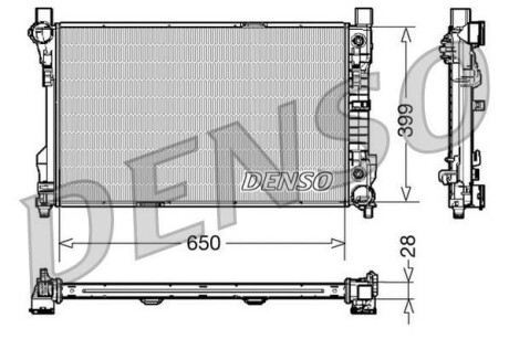 Радіатор, охолодження двигуна DENSO DRM17079