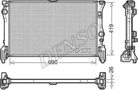 Радіатор двигуна DENSO DRM17112