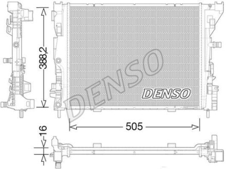 Радиатор, охлаждение двигателя DENSO DRM23035 (фото 1)