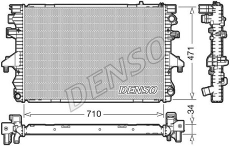 Радиатор, охлаждение двигателя DENSO DRM32040