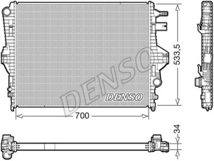 Радіатор PORSCHE/VW Cayenne/Touareg \'\'3,0-3,6 "10-18 DENSO DRM32050 (фото 1)