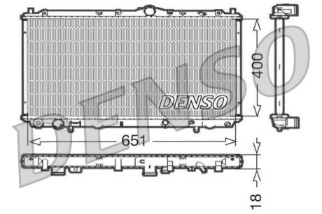 Радіатор, охолодження двигуна DENSO DRM33061 (фото 1)