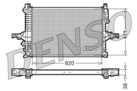 Радіатор, охолодження двигуна DENSO DRM33066 (фото 1)