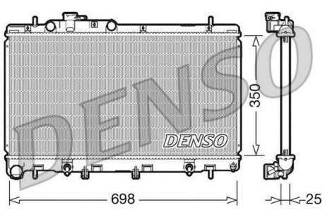 Радіатор, охолодження двигуна DENSO DRM36011