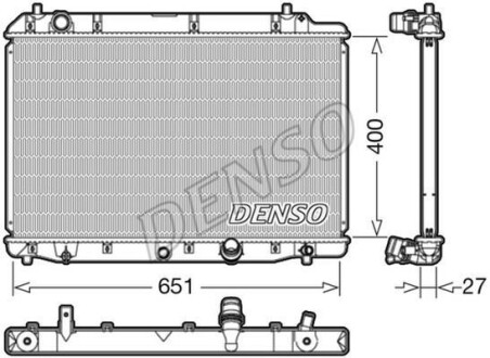 Радиатор, охлаждение двигателя DENSO DRM40036