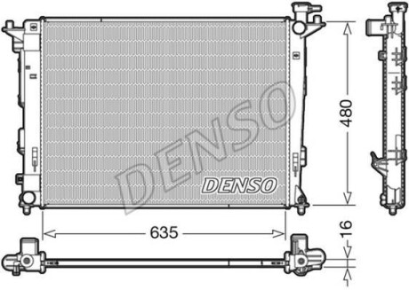 Радіатор двигуна, головний DENSO DRM41006