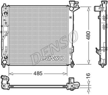 Радиатор, охлаждение двигателя DENSO DRM41007