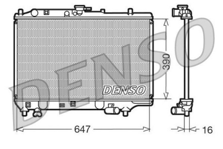 Радиатор, охлаждение двигателя DENSO DRM44006 (фото 1)